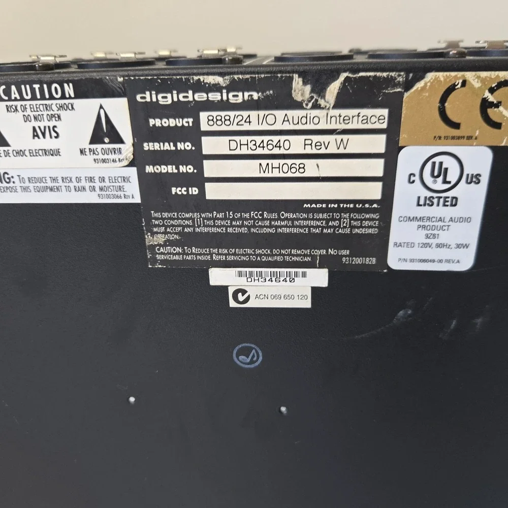 Digidesign 888/24 I/O Audio Interface MH068 REV‎ T